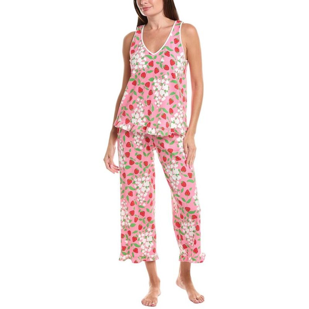 Bedhead Womens  2Pc Crop Pajama Set, Pink